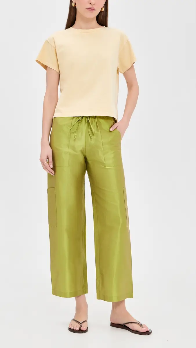 DONNI. DONNI. The Silk Taffeta Drawstring Cargo Pants | Thumbnail 5 DONNI. DONNI. The Silk Taffeta Drawstring Cargo Pants | Thumbnail 5