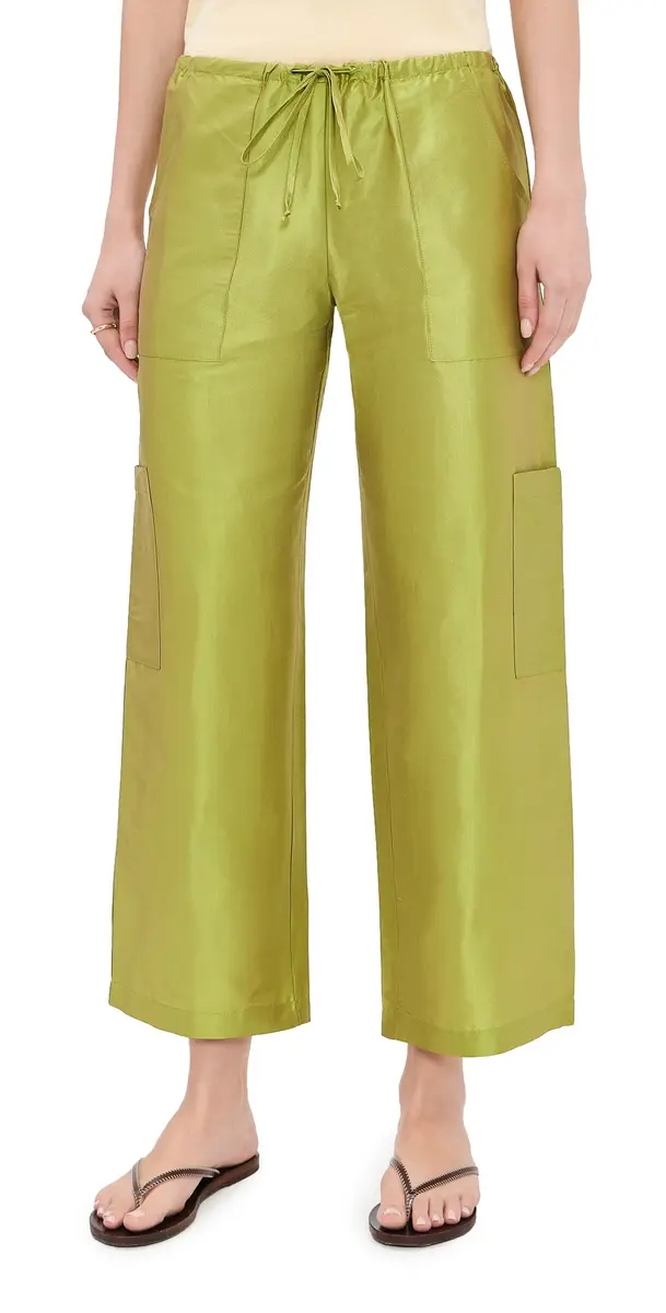 DONNI. DONNI. The Silk Taffeta Drawstring Cargo Pants