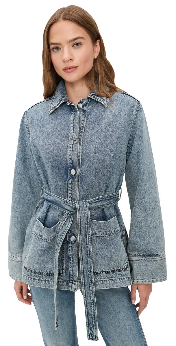 Rodebjer Pico Wash Denim Jacket Indigo | Image 1 Rodebjer Pico Wash Denim Jacket Indigo | Image 1
