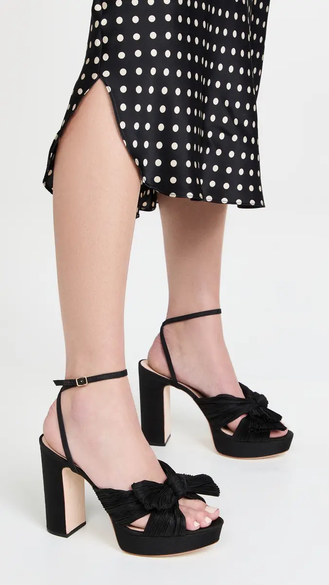 Loeffler Randall Pleated Platform Sandals Black | Thumbnail 3 Loeffler Randall Pleated Platform Sandals Black | Thumbnail 3