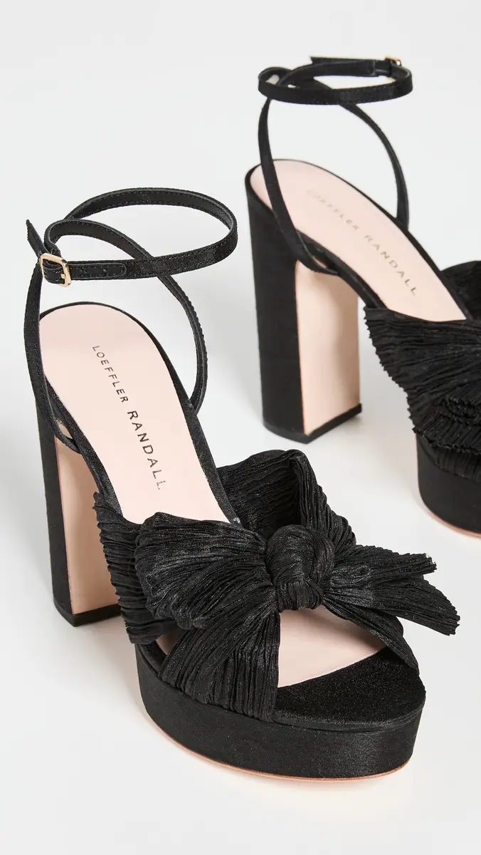 Loeffler Randall Pleated Platform Sandals Black | Thumbnail 5 Loeffler Randall Pleated Platform Sandals Black | Thumbnail 5