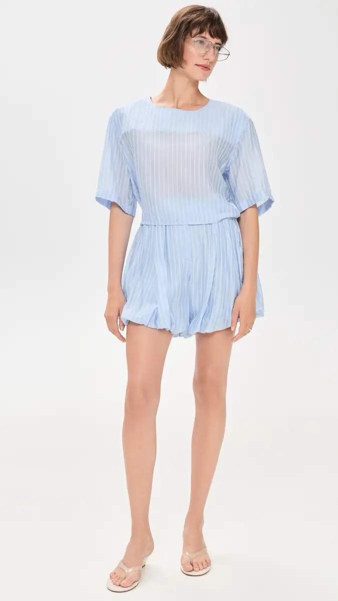 The Latest Dafne Stripe Bubble Shorts | Thumbnail 5 The Latest Dafne Stripe Bubble Shorts | Thumbnail 5