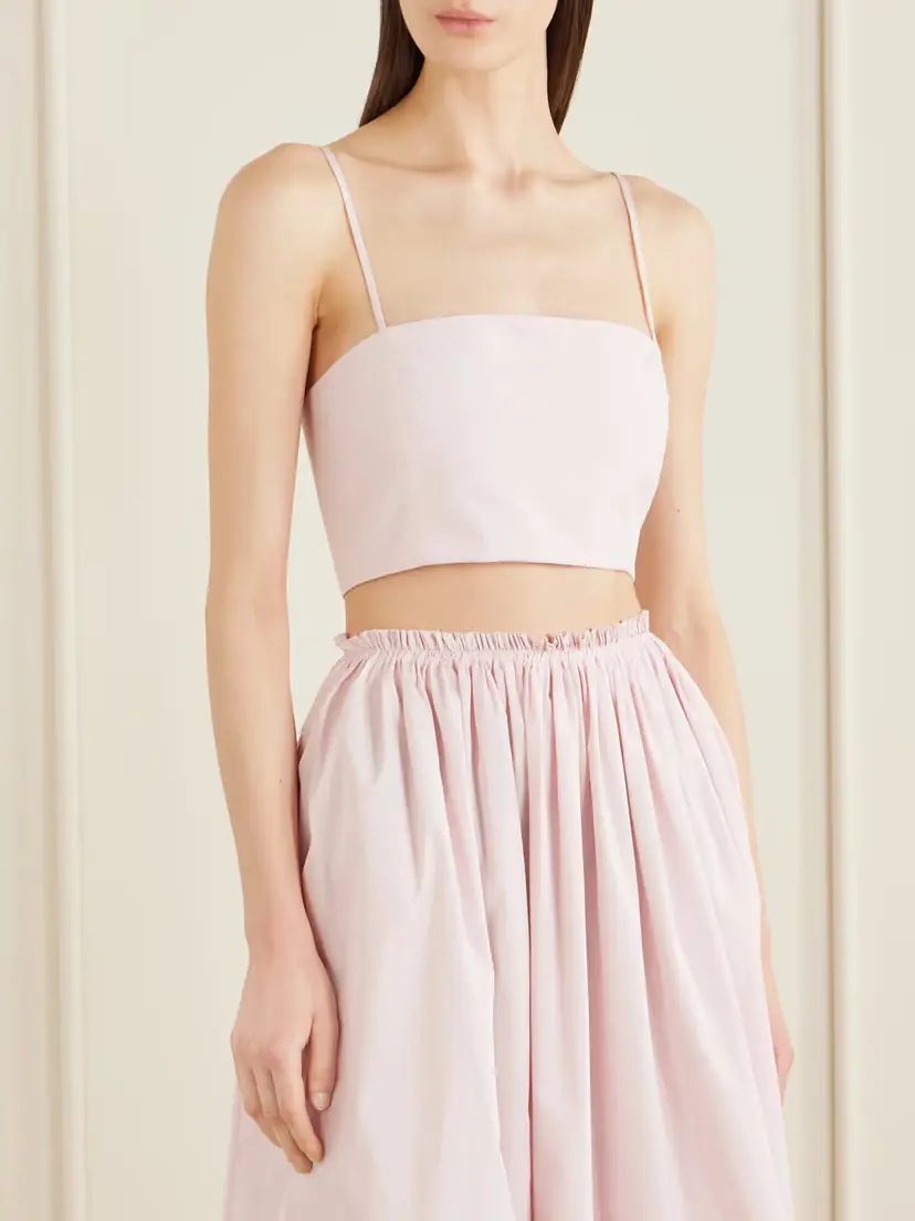 Gabriela Hearst Nadir Cropped Cotton-poplin Top | Thumbnail 3 Gabriela Hearst Nadir Cropped Cotton-poplin Top | Thumbnail 3
