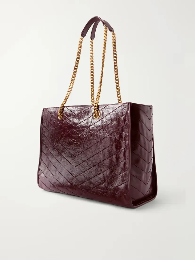 Saint Laurent Niki Small Crinkled-leather Tote | Thumbnail 4