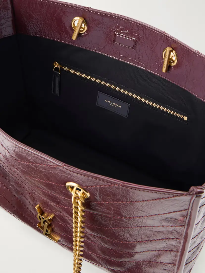 Saint Laurent Niki Small Crinkled-leather Tote | Thumbnail 6