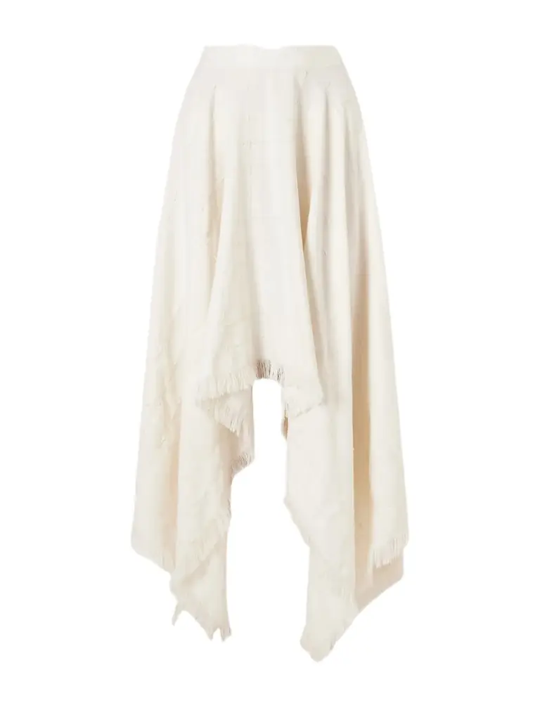 Kallmeyer Frayed Asymmetric Tweed Midi Skirt | Image 1 Kallmeyer Frayed Asymmetric Tweed Midi Skirt | Image 1
