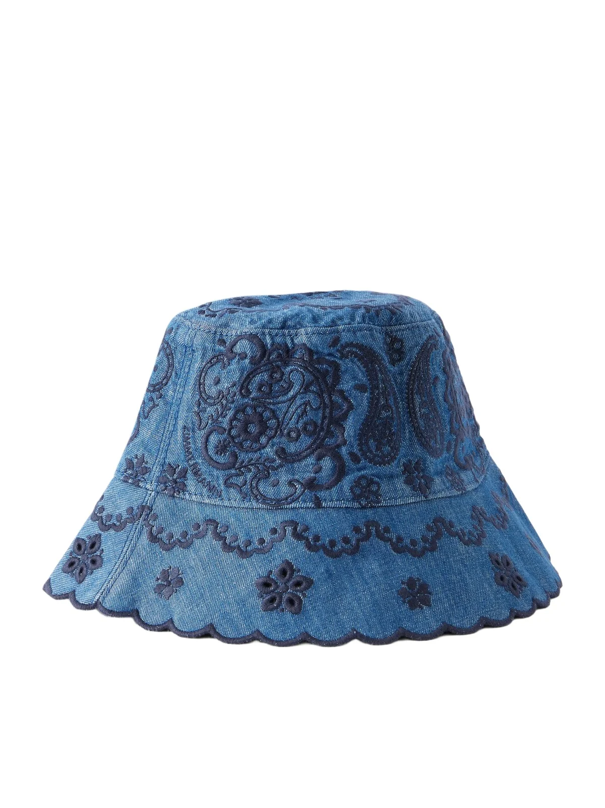 Embroidered Denim Bucket Hat