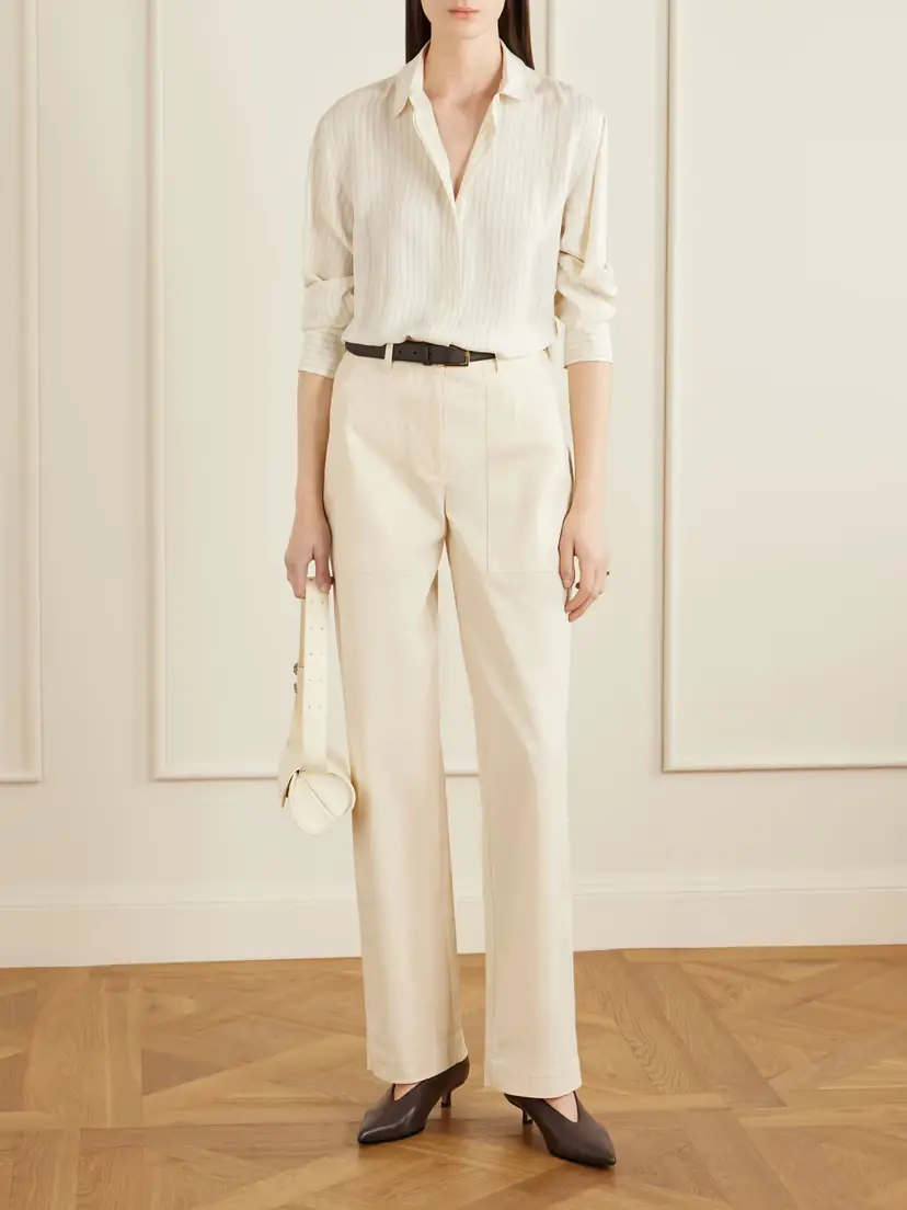 Theory Hi Lo Flou Striped Satin Shirt | Thumbnail 2 Theory Hi Lo Flou Striped Satin Shirt | Thumbnail 2
