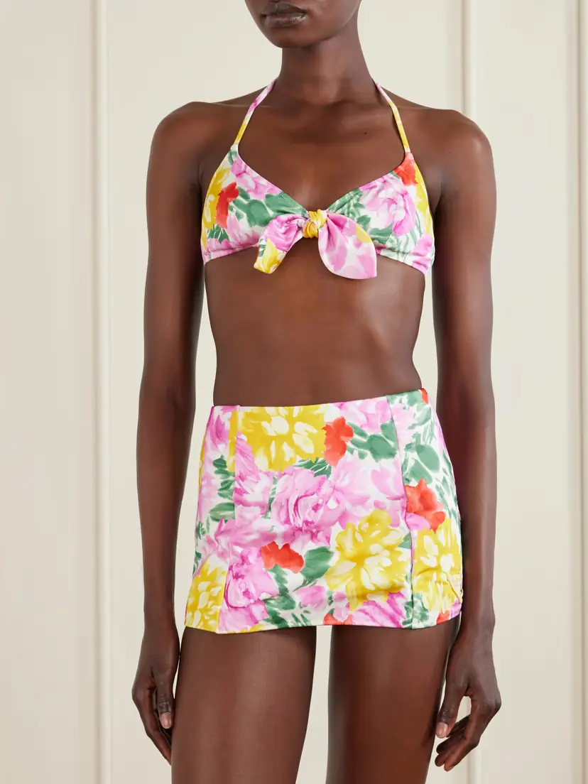 Chloé Floral-print Halterneck Bikini Top | Thumbnail 2