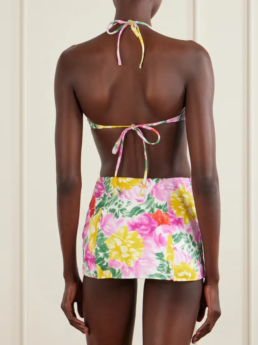 Chloé Floral-print Halterneck Bikini Top | Thumbnail 3