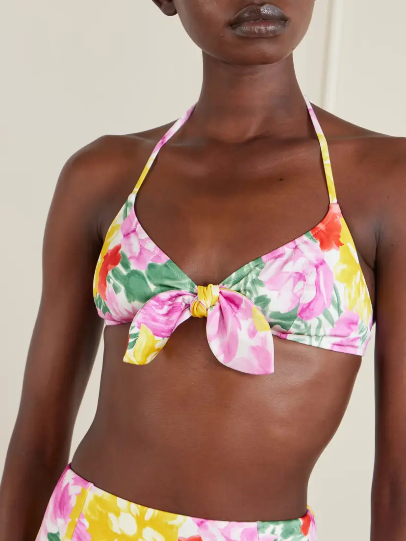 Chloé Floral-print Halterneck Bikini Top | Thumbnail 4