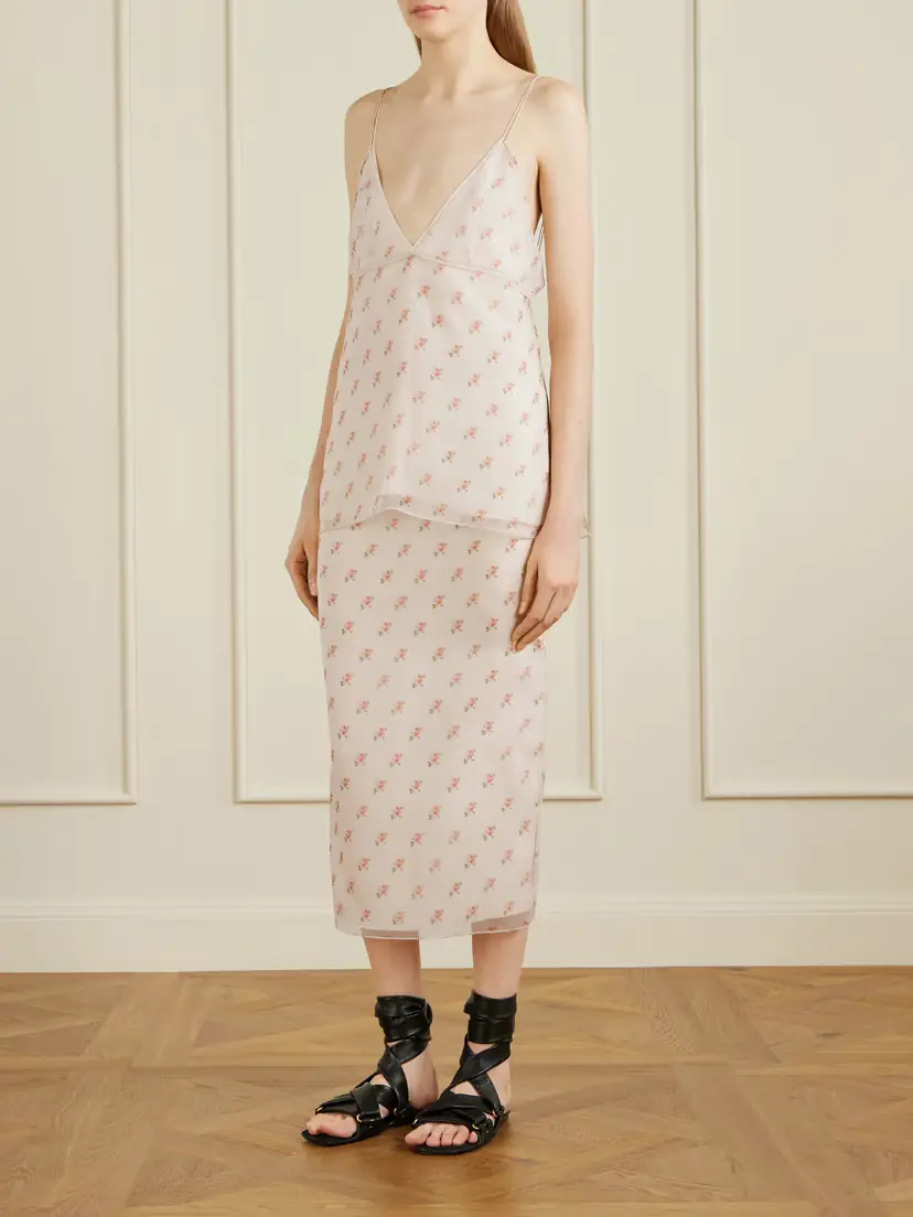 Khaite Timy Floral-print Silk-organza Camisole | Thumbnail 2