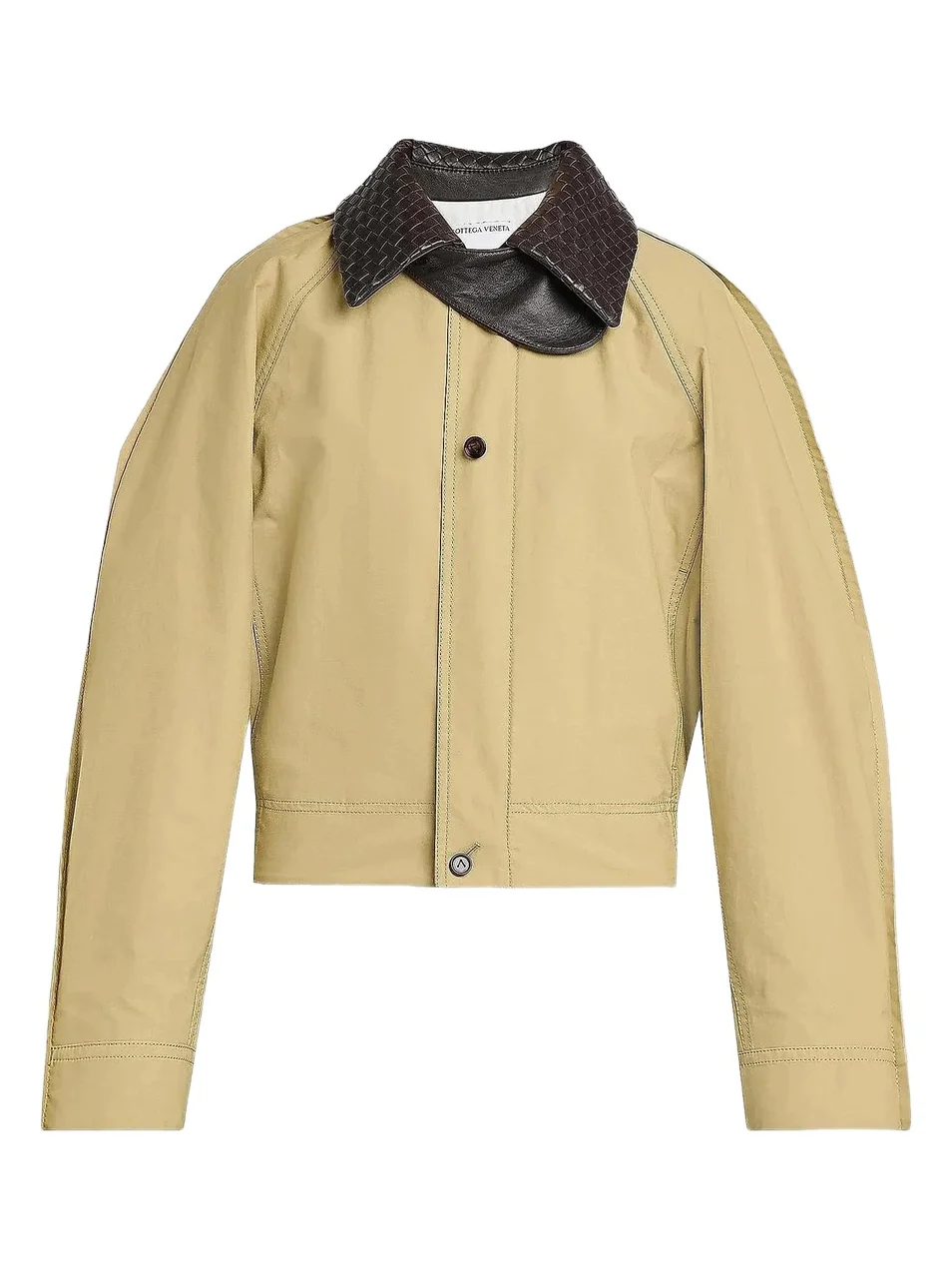 Women's Intrecciato Collar Cotton Blouson Jacket Women's Intrecciato Collar Cotton Blouson Jacket