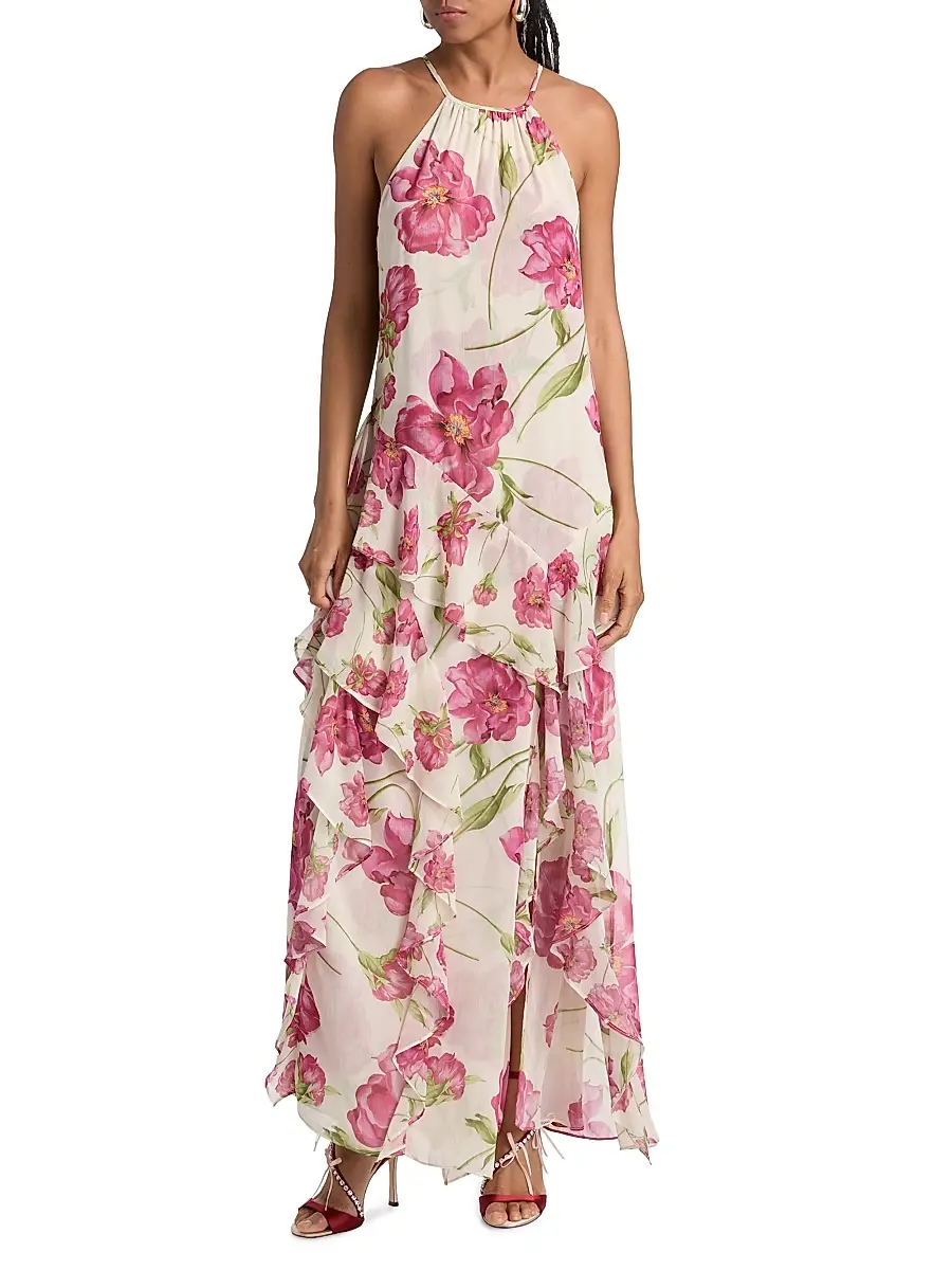 Misa Los Angeles Women's Novah Floral Ruffle Maxi Dress | Thumbnail 3 Misa Los Angeles Women's Novah Floral Ruffle Maxi Dress | Thumbnail 3