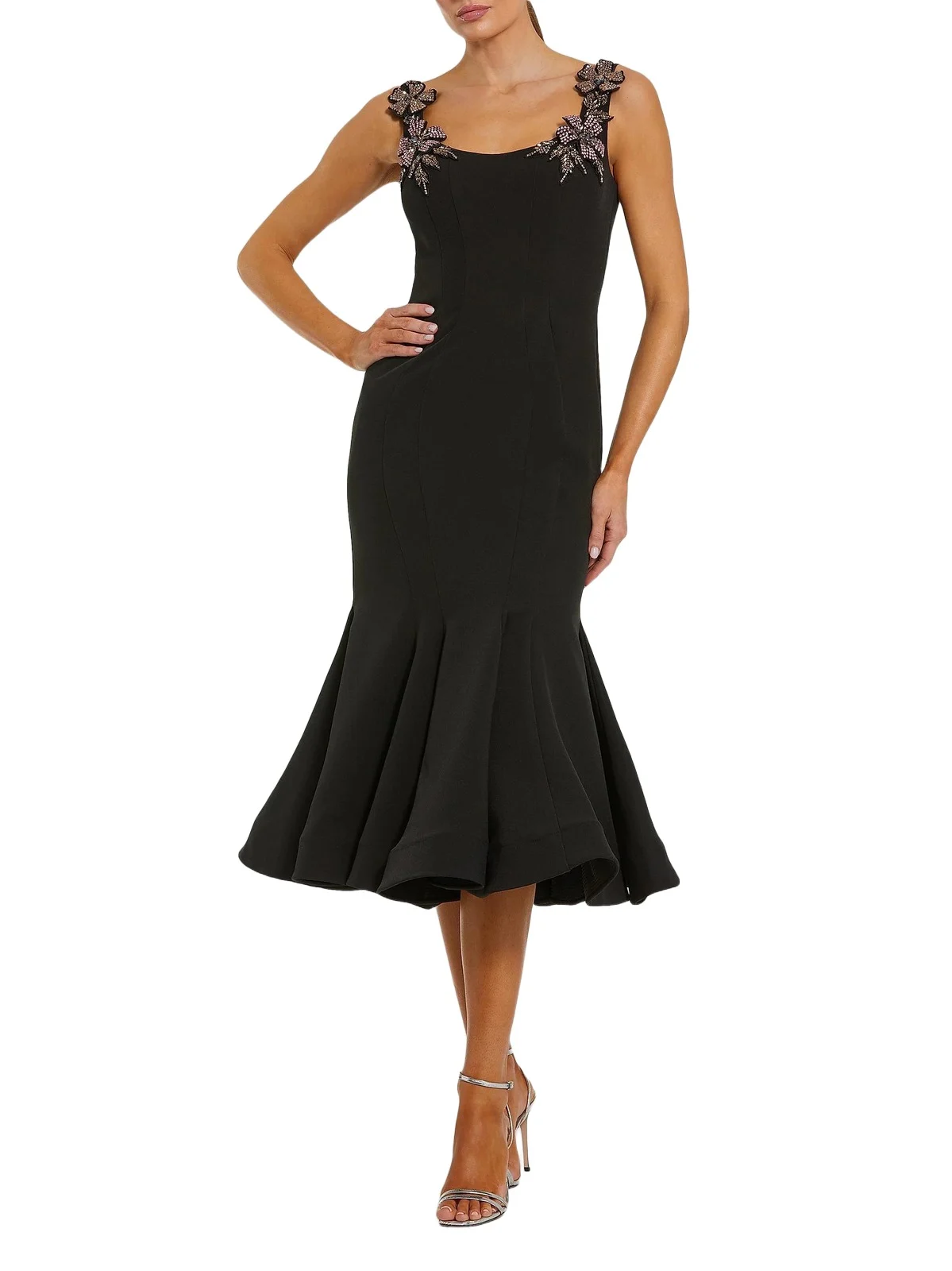 Women's Embellished Trumpet Cocktail Dress