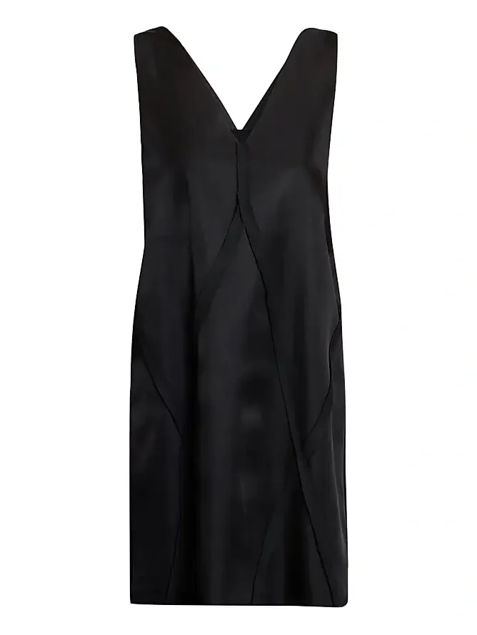 Women's Satin Seamed Sleeveless Minidress Women's Satin Seamed Sleeveless Minidress