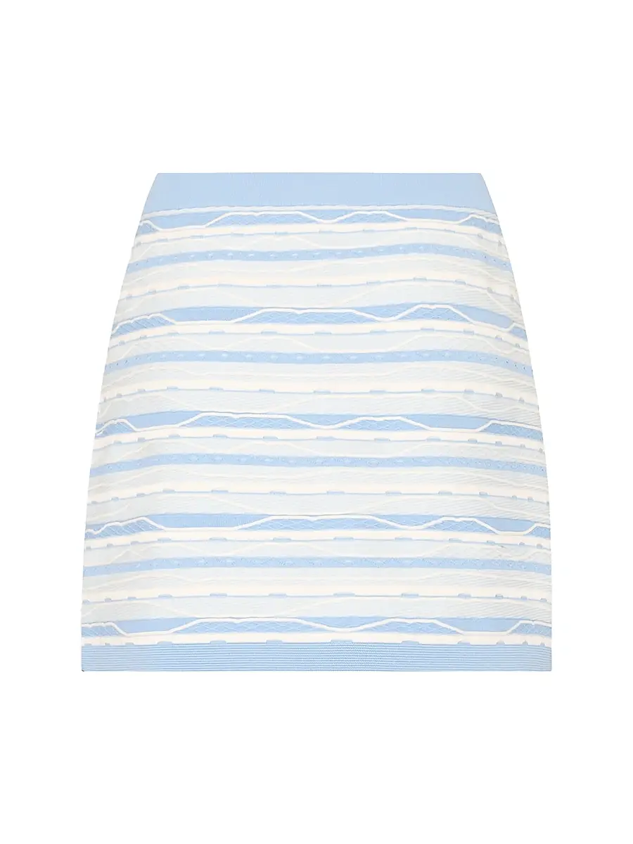 Milly Women's Sawyer Striped Knit Miniskirt | Thumbnail 3 Milly Women's Sawyer Striped Knit Miniskirt | Thumbnail 3