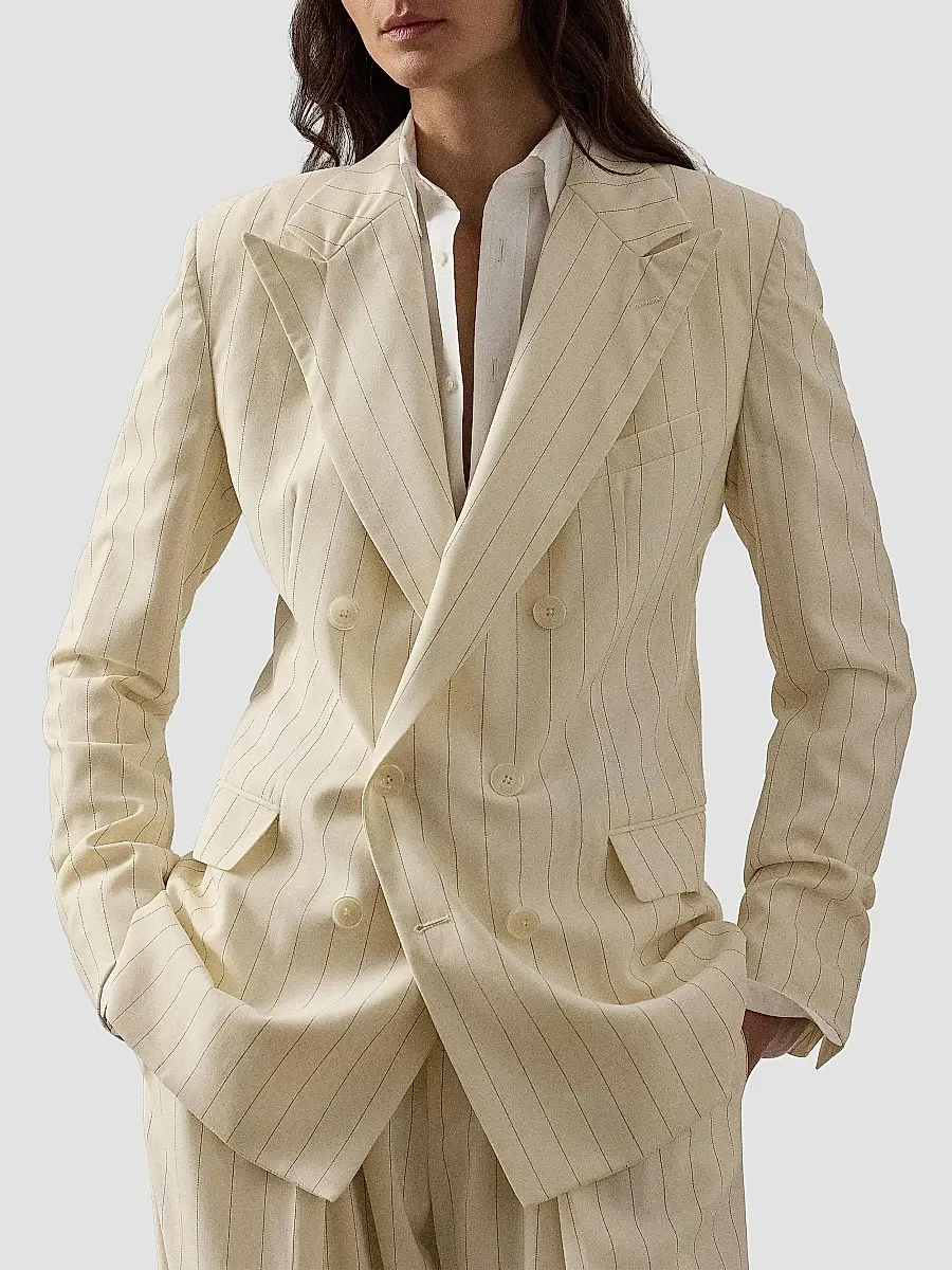 Ralph Lauren Collection Women's Ramona Striped Wool-Blend Jacket | Thumbnail 6