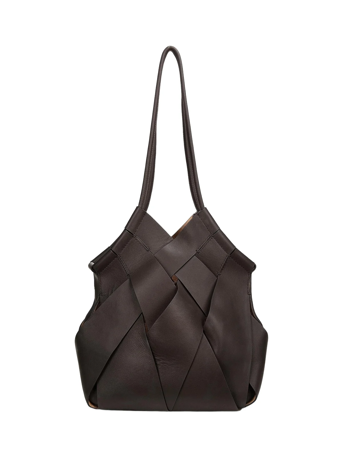 Ulla Johnson Women's Charlotte Basket-Weave Leather Shoulder Bag
