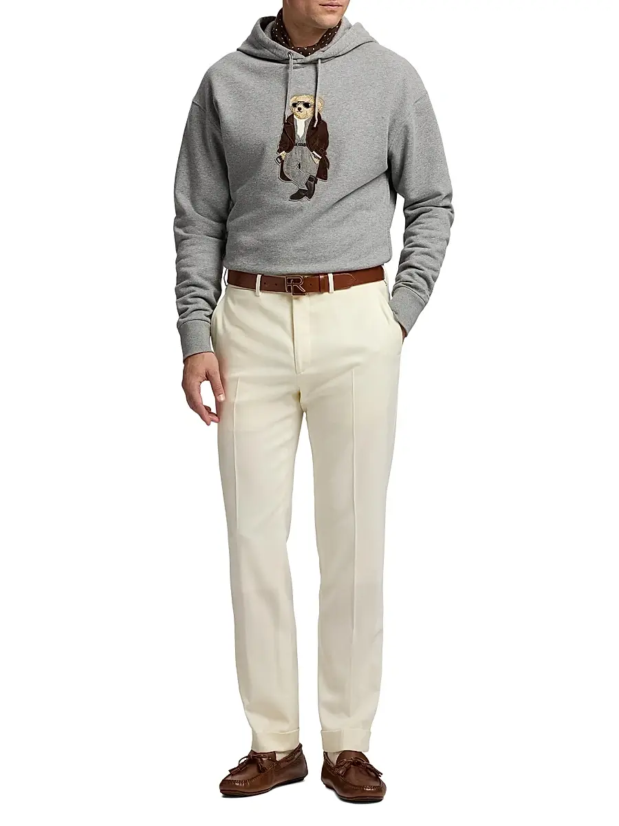 Ralph Lauren Purple Label Men's Polo Bear Cotton-Cashmere Fleece Hoodie | Thumbnail 2 Ralph Lauren Purple Label Men's Polo Bear Cotton-Cashmere Fleece Hoodie | Thumbnail 2
