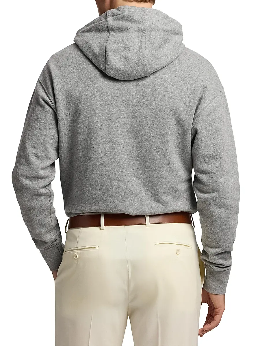 Ralph Lauren Purple Label Men's Polo Bear Cotton-Cashmere Fleece Hoodie | Thumbnail 5 Ralph Lauren Purple Label Men's Polo Bear Cotton-Cashmere Fleece Hoodie | Thumbnail 5