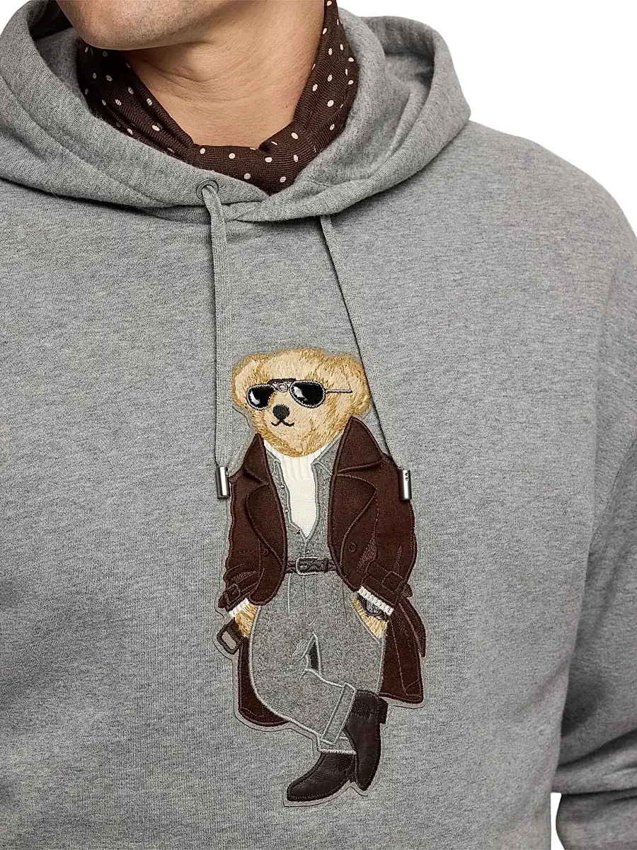 Ralph Lauren Purple Label Men's Polo Bear Cotton-Cashmere Fleece Hoodie | Thumbnail 6 Ralph Lauren Purple Label Men's Polo Bear Cotton-Cashmere Fleece Hoodie | Thumbnail 6