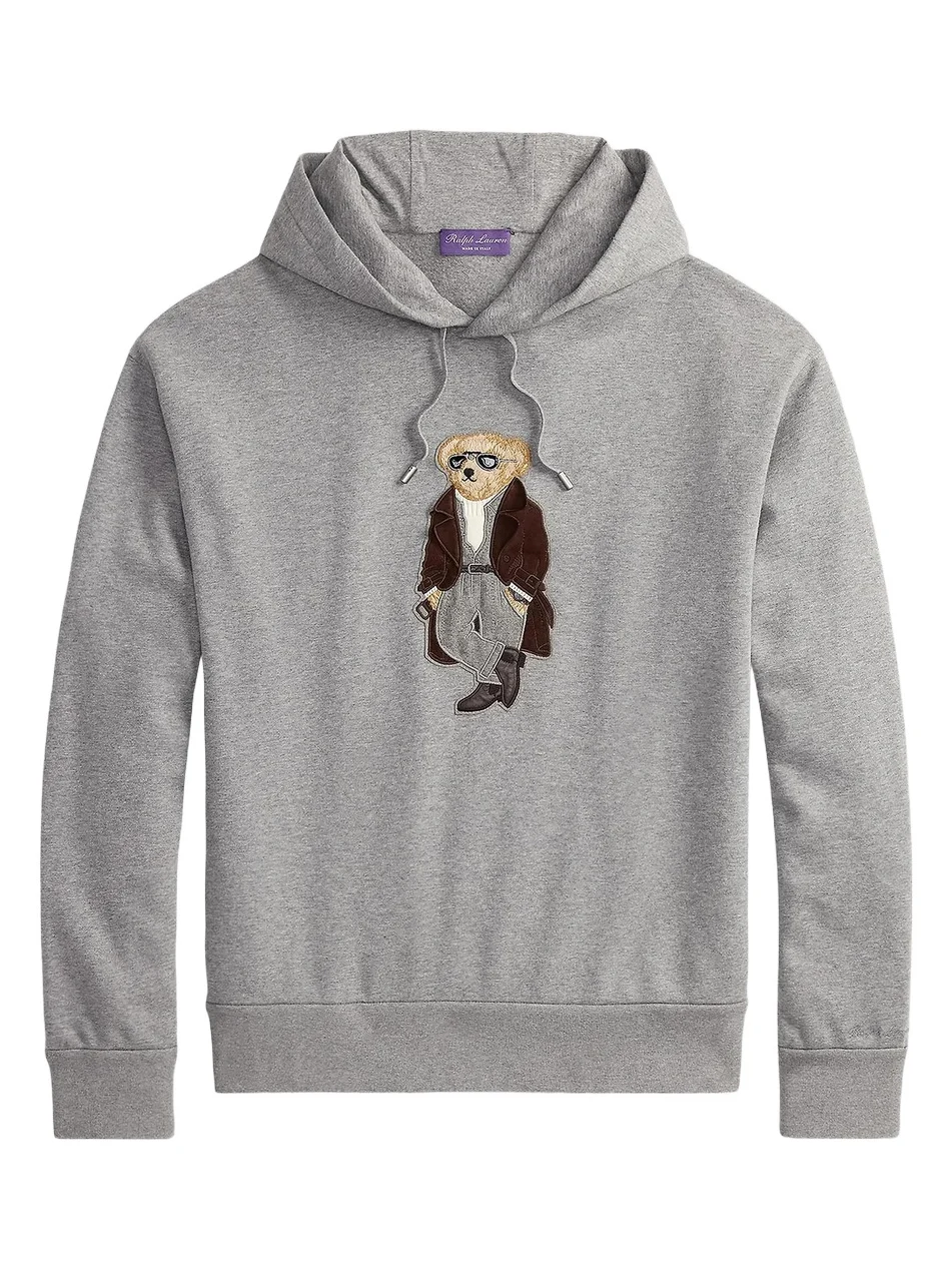 Men's Polo Bear Cotton-Cashmere Fleece Hoodie Men's Polo Bear Cotton-Cashmere Fleece Hoodie