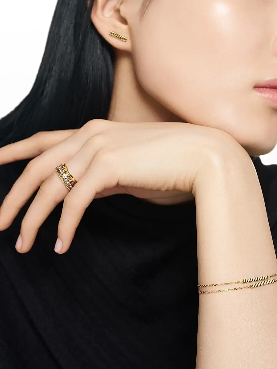 Boucheron Women's Quatre 18K Yellow Gold Grosgrain Bar Charm Bracelet - Yellow Gold | Thumbnail 2