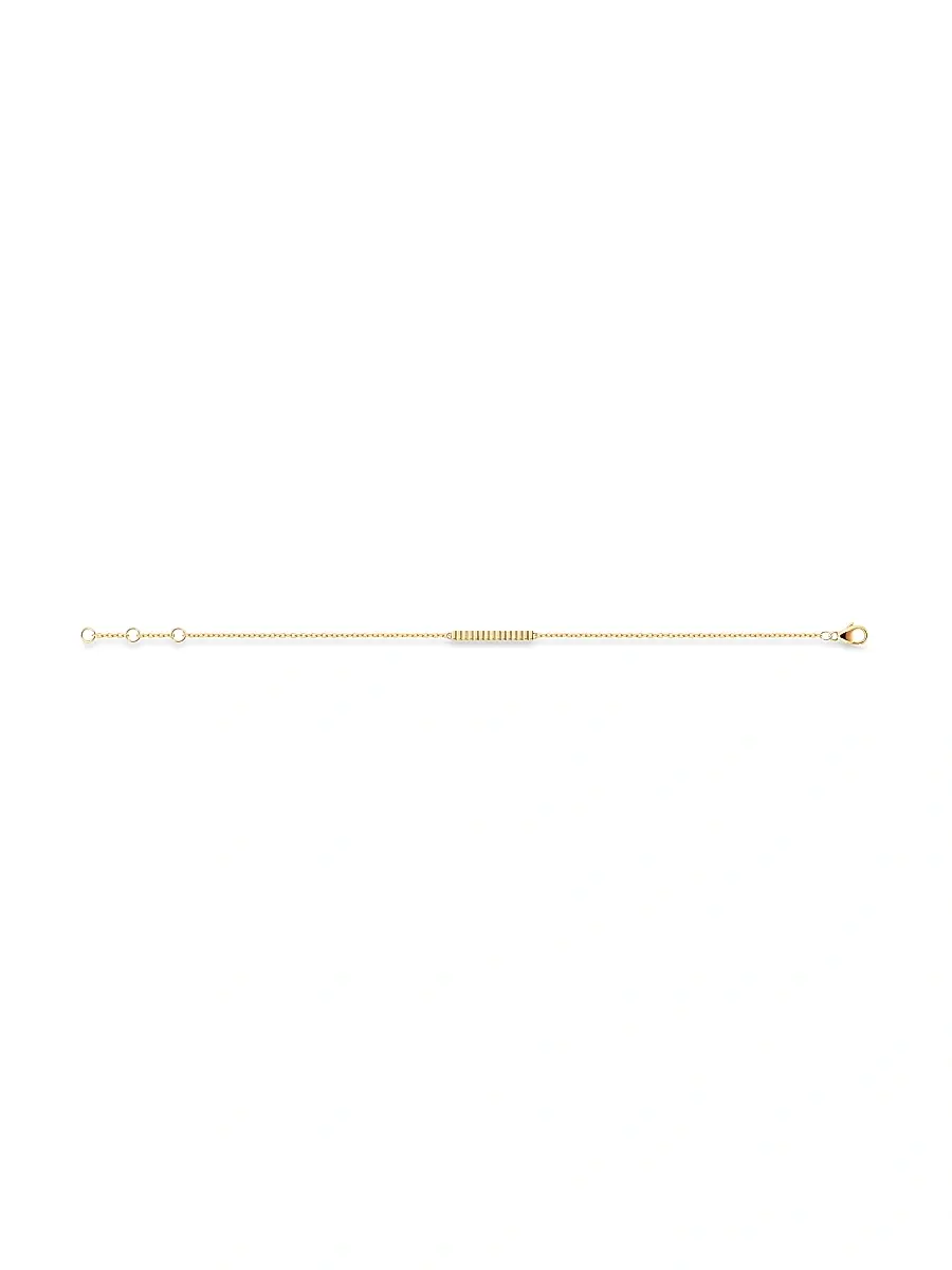 Boucheron Women's Quatre 18K Yellow Gold Grosgrain Bar Charm Bracelet - Yellow Gold | Thumbnail 3