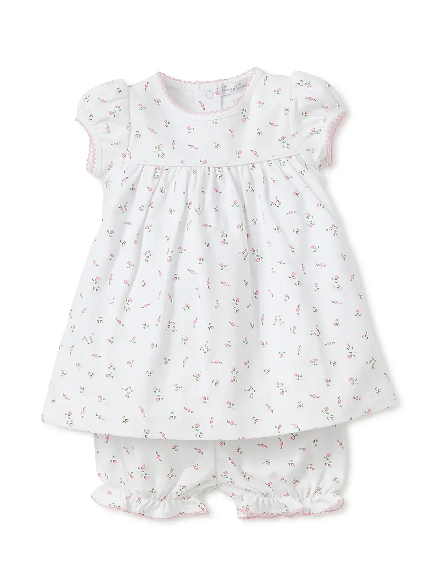 Kissy Kissy Baby Girl's Garden Rose Print Dress & Bloomers Set - White 12 Months | Image 1 Kissy Kissy Baby Girl's Garden Rose Print Dress & Bloomers Set - White 12 Months | Image 1