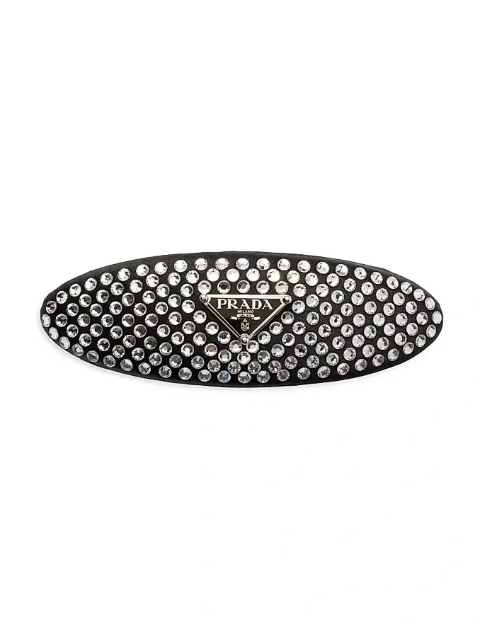 Prada Women's Satin and Crystal Hair Clip