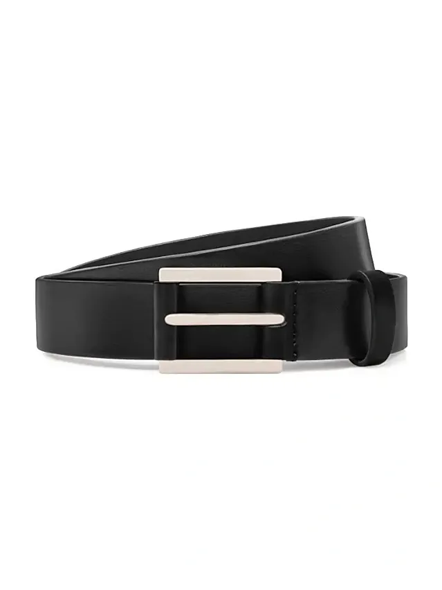 Men's Vacchetta Leather Buckle Belt
