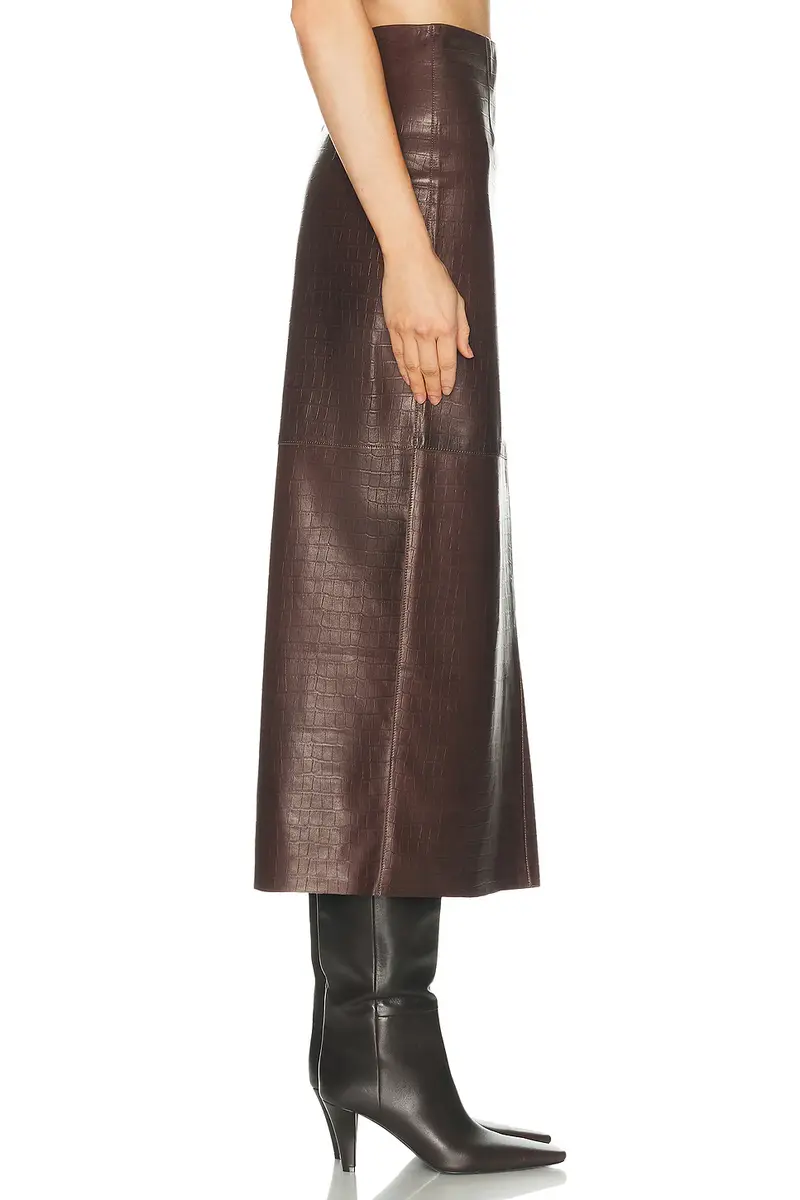 NOUR HAMMOUR Elyse Croco Skirt | Thumbnail 3