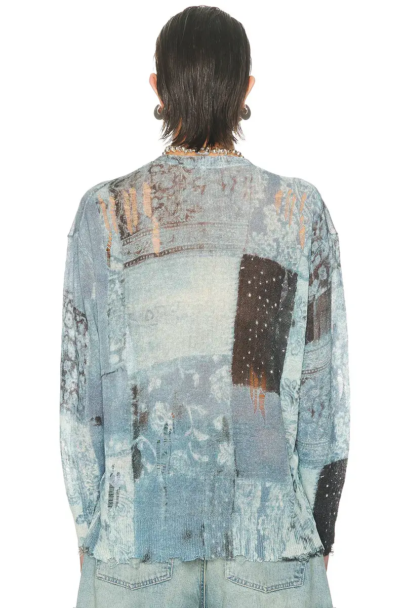 R13 Printed Boyfriend Cardigan | Thumbnail 4 R13 Printed Boyfriend Cardigan | Thumbnail 4