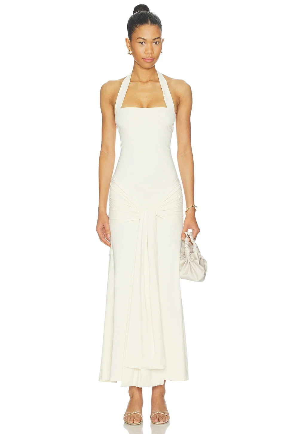 Bardot Emilia Tie Front Halter Dress