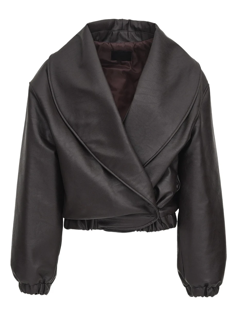 Eleni Faux Leather Bomber Jacket Eleni Faux Leather Bomber Jacket