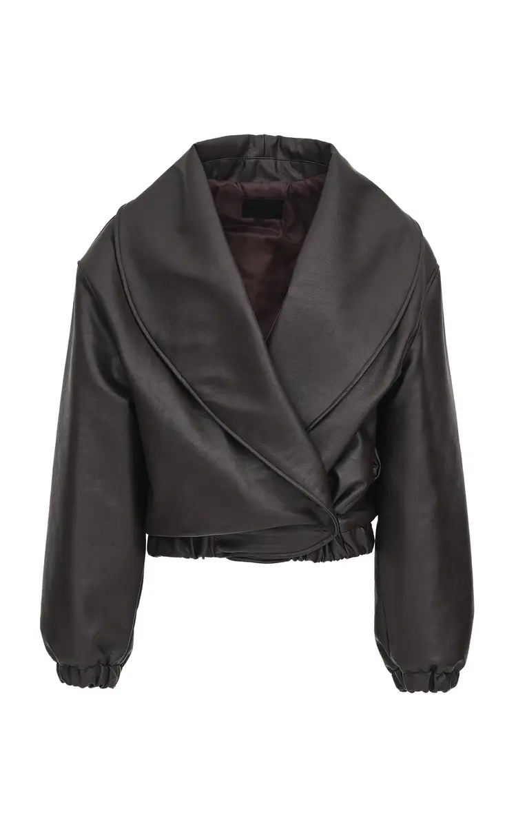 Eleni Faux Leather Bomber Jacket Eleni Faux Leather Bomber Jacket