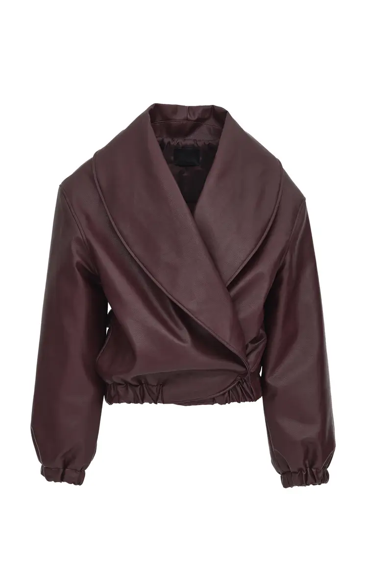 Eleni Faux Leather Bomber Jacket Eleni Faux Leather Bomber Jacket