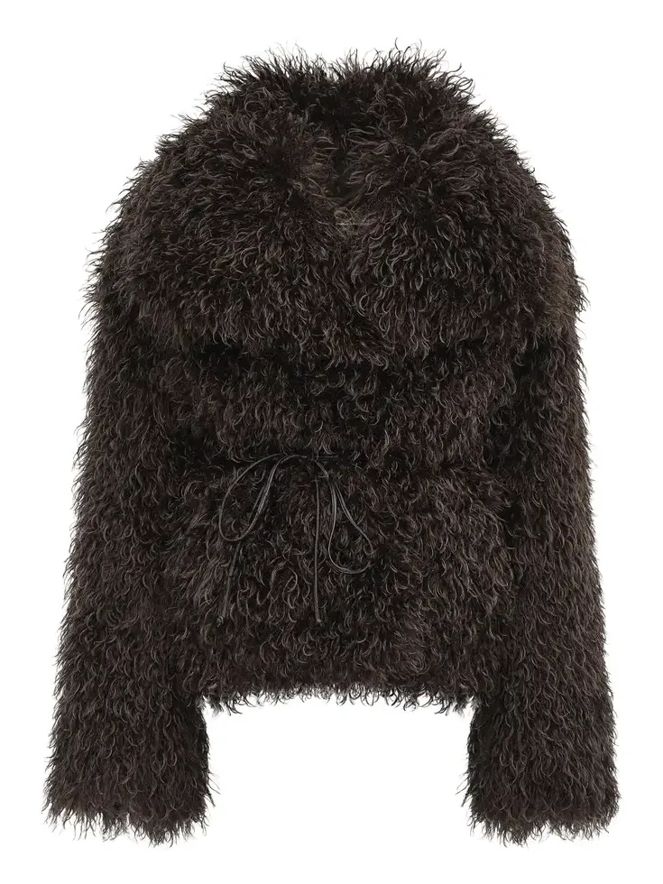 Source Unknown Hathi Belted Faux-Fur Jacket