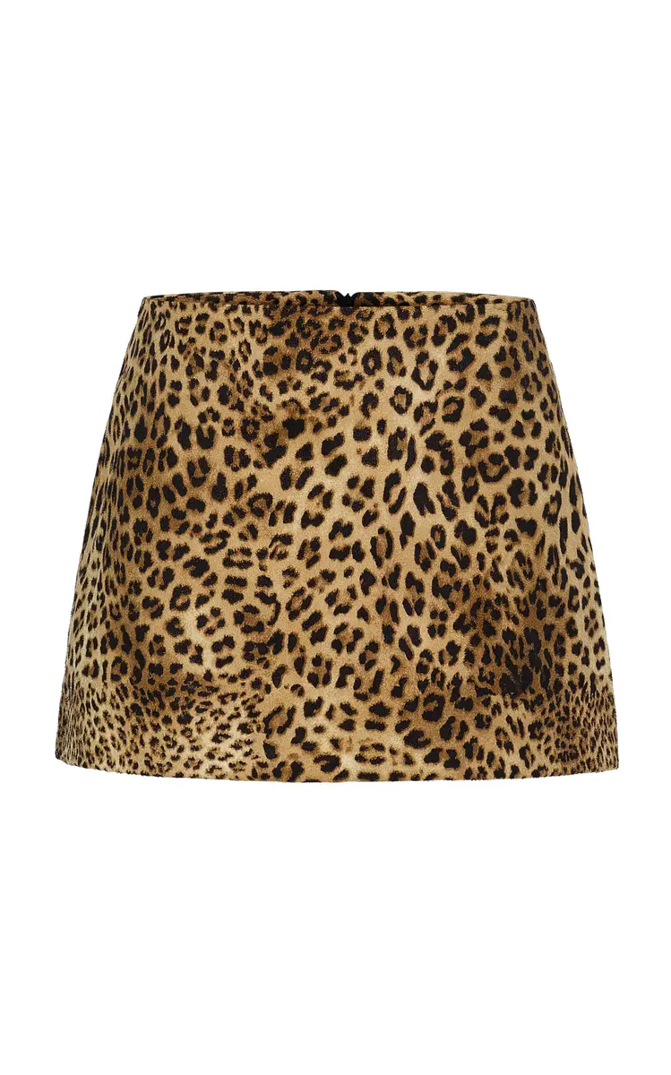 Anouk Leopard Cotton-Blend Mini Skirt Anouk Leopard Cotton-Blend Mini Skirt