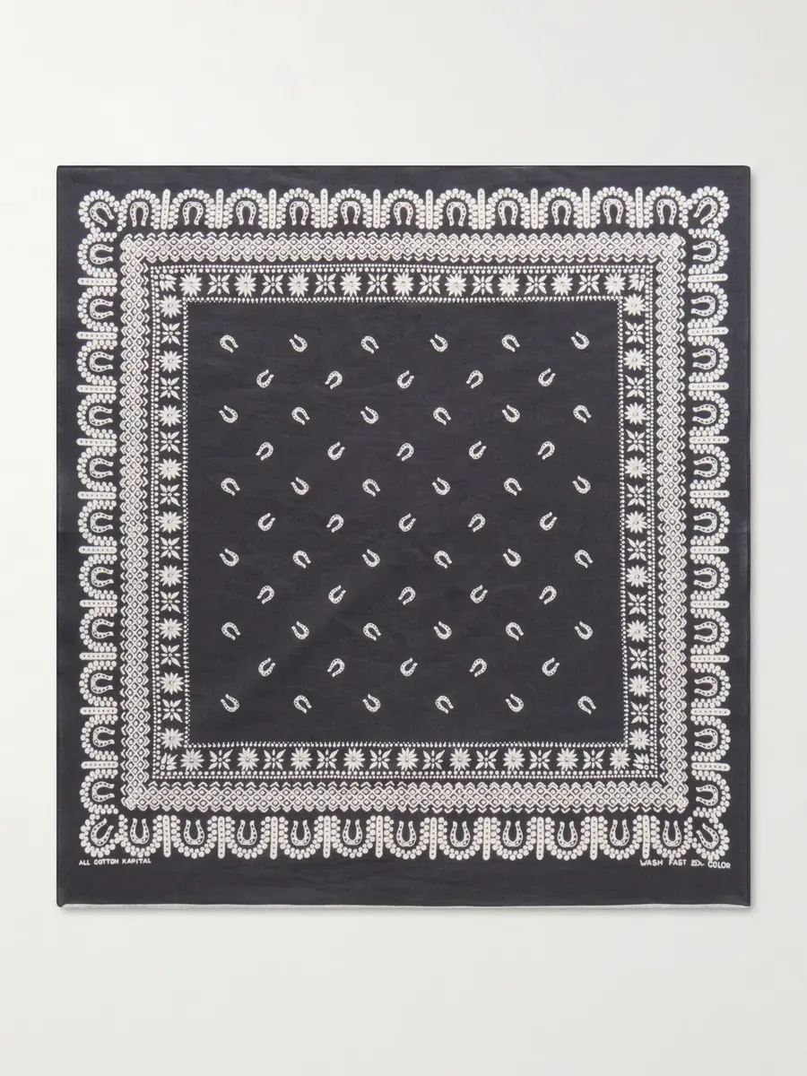 KAPITAL Fastcolor Selvedge Printed Cotton Scarf - Men | Thumbnail 5 KAPITAL Fastcolor Selvedge Printed Cotton Scarf - Men | Thumbnail 5