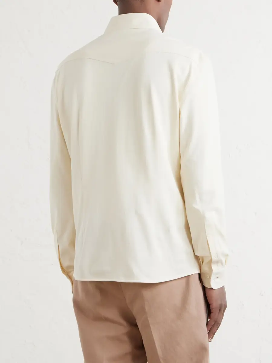 Brunello Cucinelli Honeycomb-Knit Cotton Shirt - Men | Thumbnail 4 Brunello Cucinelli Honeycomb-Knit Cotton Shirt - Men | Thumbnail 4