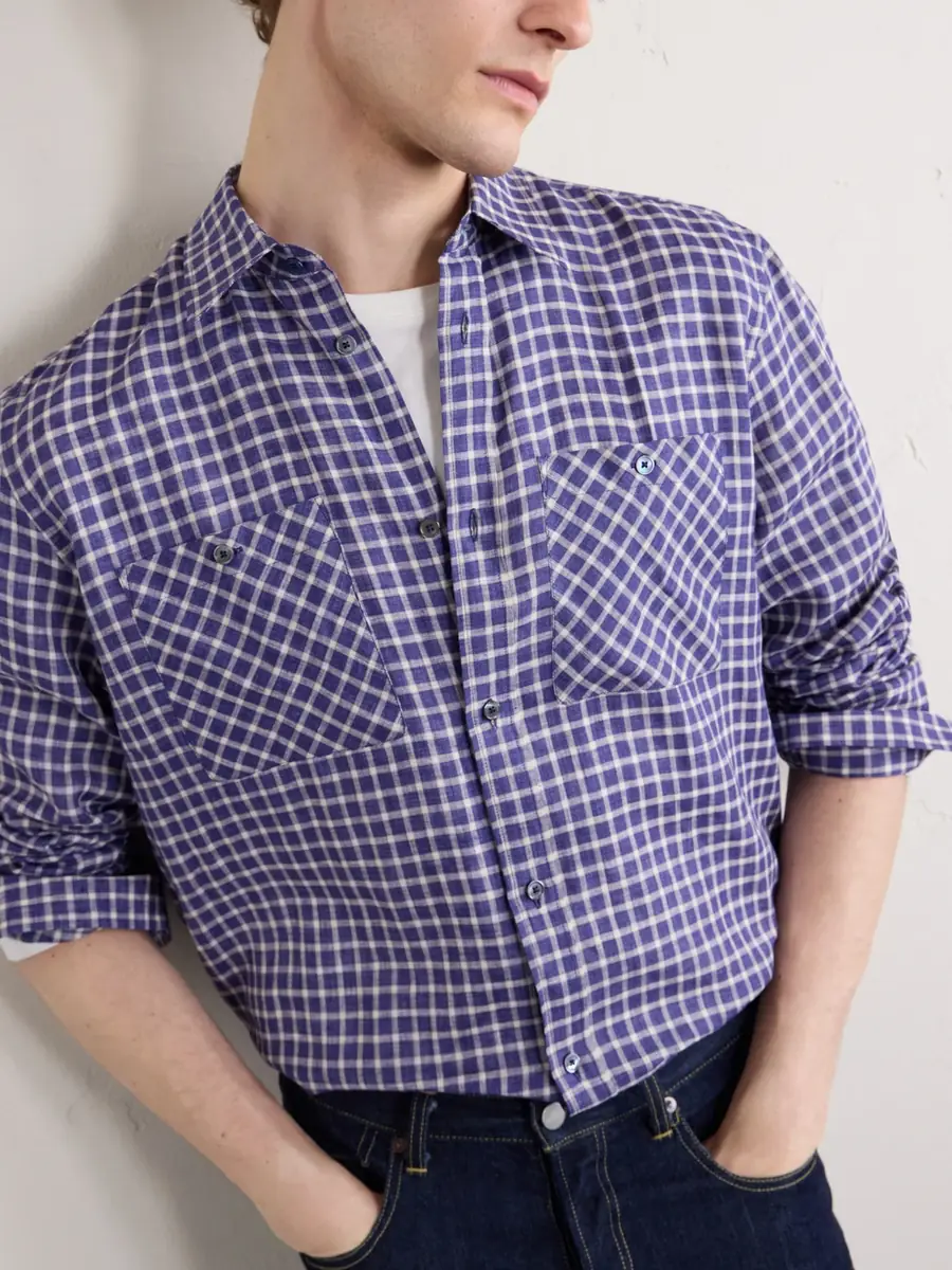 Paul Smith Checked Linen Shirt - Men | Thumbnail 5 Paul Smith Checked Linen Shirt - Men | Thumbnail 5