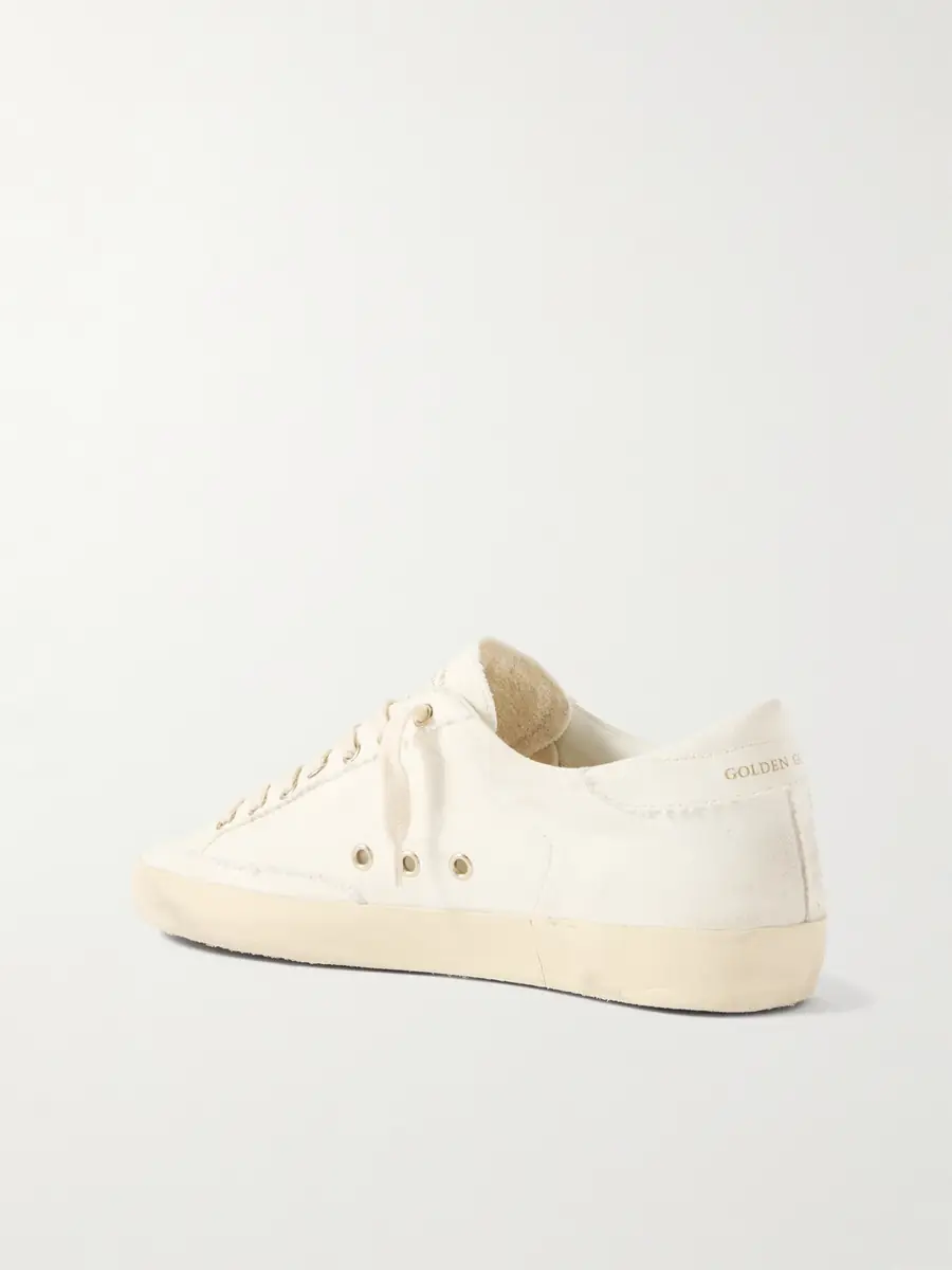 Golden Goose Super-Star Distressed Canvas Sneakers - Men | Thumbnail 3