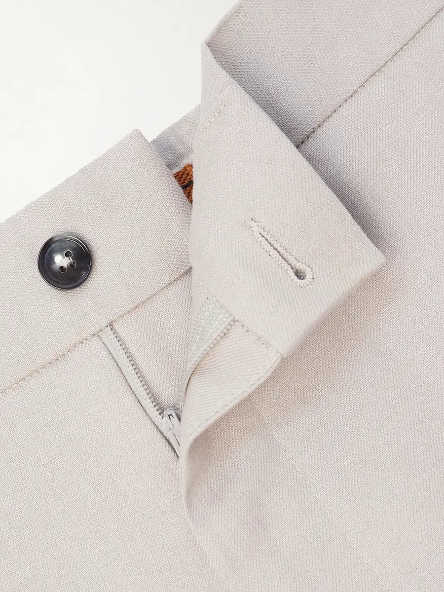 Zegna Straight-Leg Linen Trousers - Men | Thumbnail 6