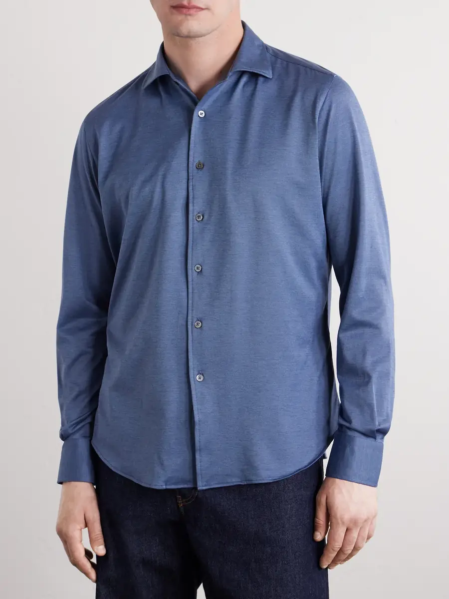 Canali Cotton and Lyocell-Blend Shirt - Men | Thumbnail 3 Canali Cotton and Lyocell-Blend Shirt - Men | Thumbnail 3