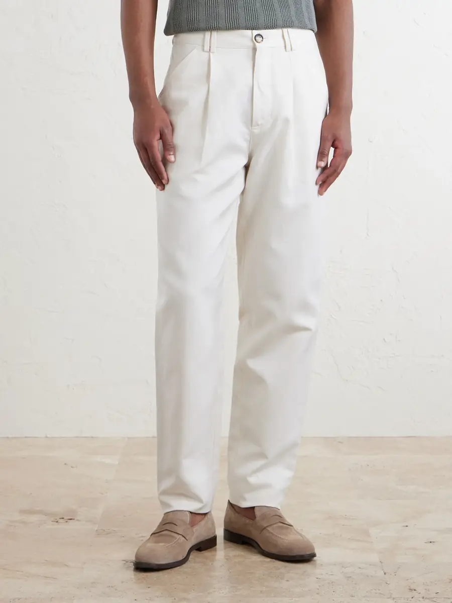 Brunello Cucinelli Slim-Fit Cotton and Linen-Blend Trousers - Men | Thumbnail 3 Brunello Cucinelli Slim-Fit Cotton and Linen-Blend Trousers - Men | Thumbnail 3
