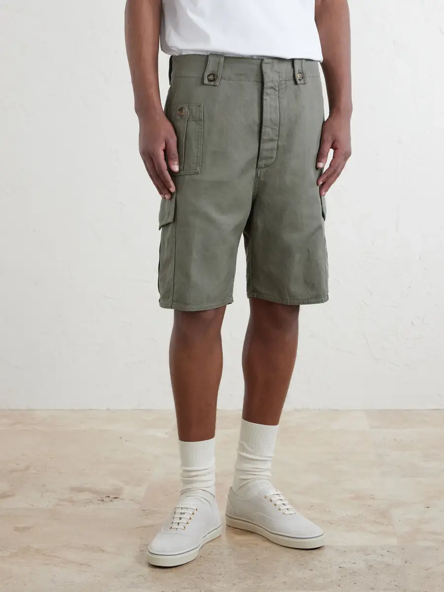 Brunello Cucinelli Straight-Leg Cotton and Linen-Blend Canvas Bermuda Shorts - Men | Thumbnail 3 Brunello Cucinelli Straight-Leg Cotton and Linen-Blend Canvas Bermuda Shorts - Men | Thumbnail 3