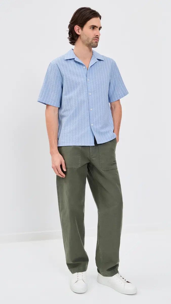 Wax London Seersucker Stripe Didcot Shirt | Thumbnail 5