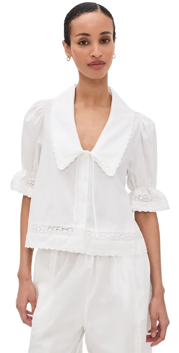 Maisie Tie Shirt White Maisie Tie Shirt White